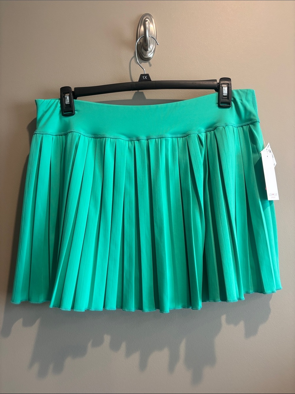 Pleated Mini Skort in Teal